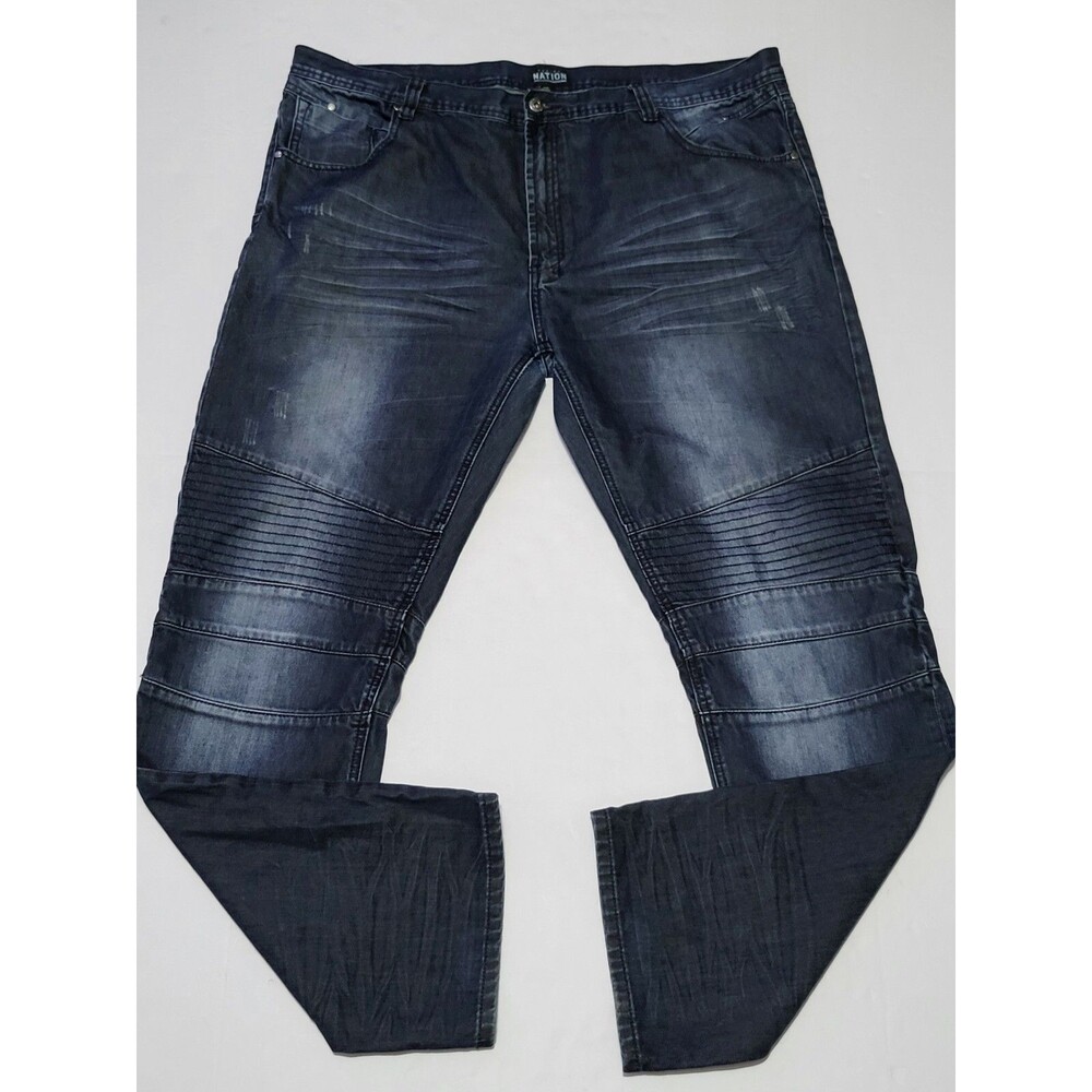 Parish Nation Jeans Pants Men's 42x34 Classic Blue Denim Casual Distressed